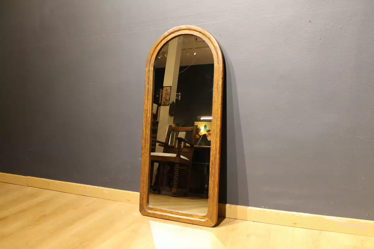 Miroir vintage en bois massif