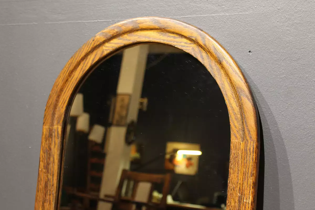 Miroir vintage en bois massif